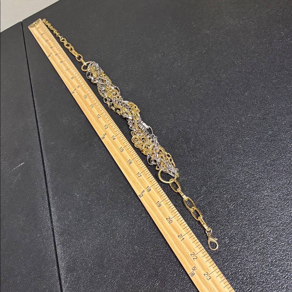 Talbots Multi Tone Chunky Chain Statement Necklace - image 7